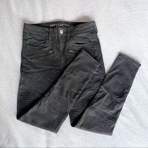 AEO Super Super Stretch X Hi-Rise Moto Jegging